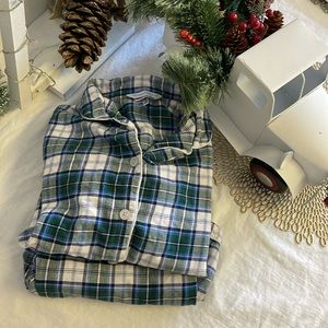 Plaid 2 piece Holiday PJs for Family Flannel Kids Unisex Cotton Pajamas